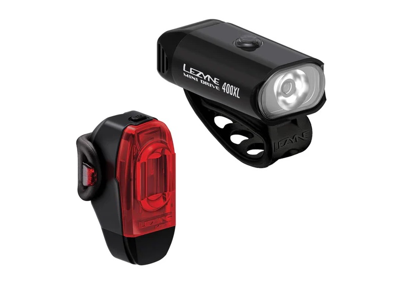 Zestaw lampek rowerowych LEZYNE Mini Drive 400XL / KTV Drive+