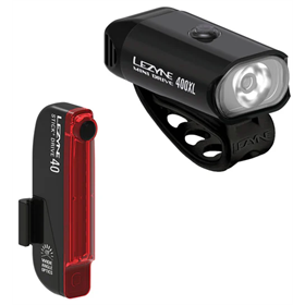 Zestaw lampek rowerowych LEZYNE Mini Drive 400XL / Stick+