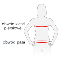 Rozmiar - Obwód klatki piersiowej, Obwód pasa, Obwód bioder