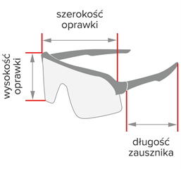 Rozmiar - Szerokość oprawki, Wysokość oprawki, Długość zausznika