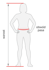 Rozmiar - Obwód pasa, Obwód bioder